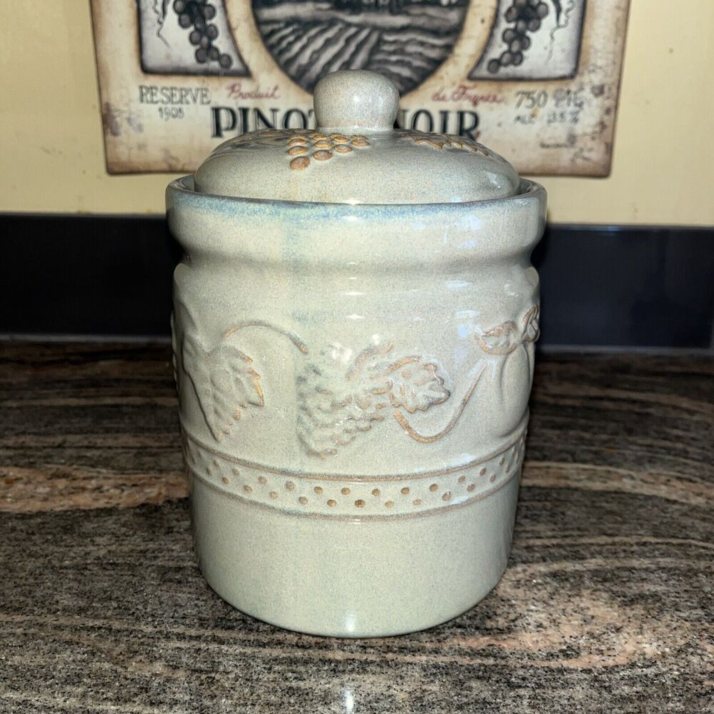 Dolgencorp Grape Vine Canister Pottery Kitchenware Replacements